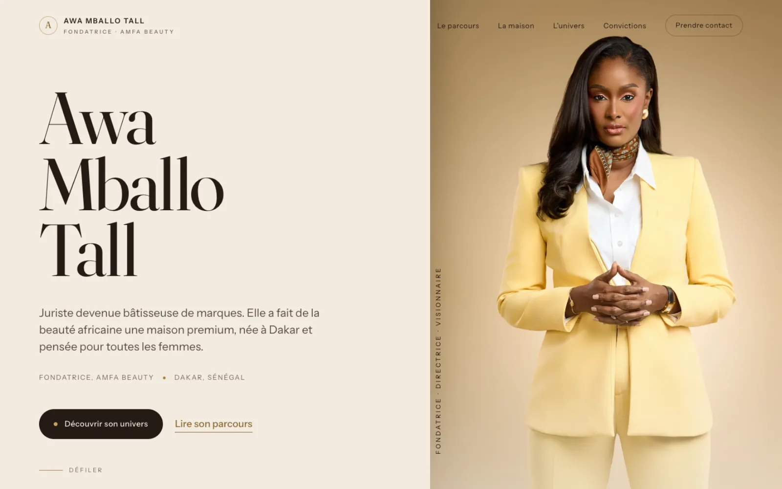 Aperçu du site Awa Mballo Tall